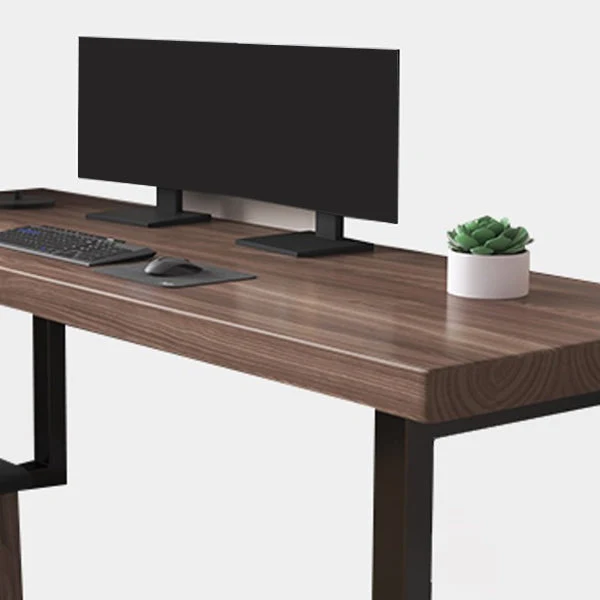 Bureau contemporain en bois de pin, bureau de chambre à coucher avec pieds noirs Clearhalo
