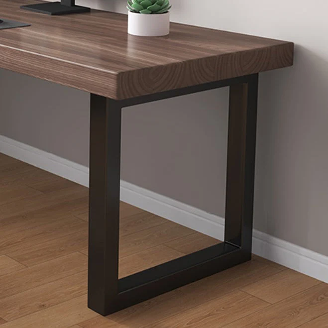 Bureau contemporain en bois de pin, bureau de chambre à coucher avec pieds noirs Clearhalo