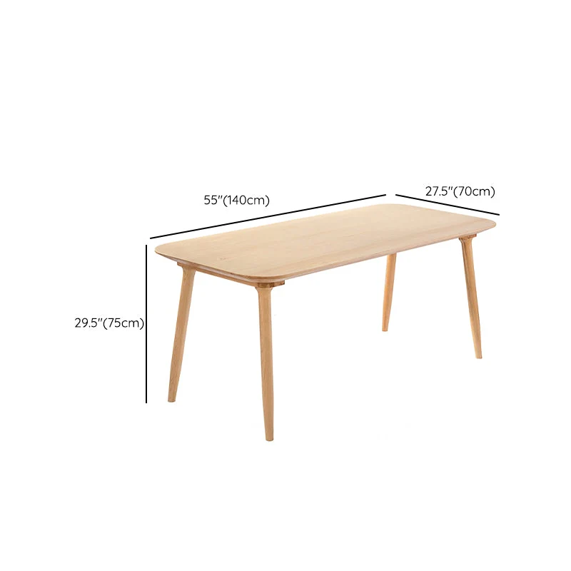 Bureau contemporain Bureau d'écriture en bois massif en pin naturel Clearhalo