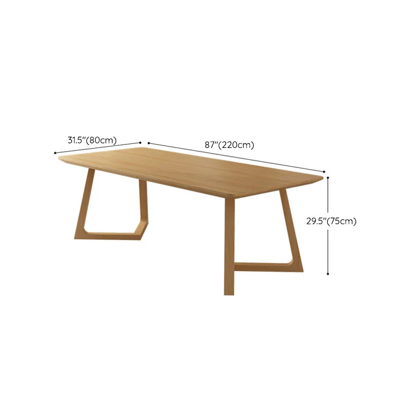 Bureau contemporain Bureau d'écriture rectangulaire en bois massif naturel Clearhalo