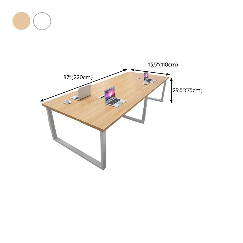 Bureau contemporain Bureau d'écriture rectangulaire en bois manufacturé Clearhalo
