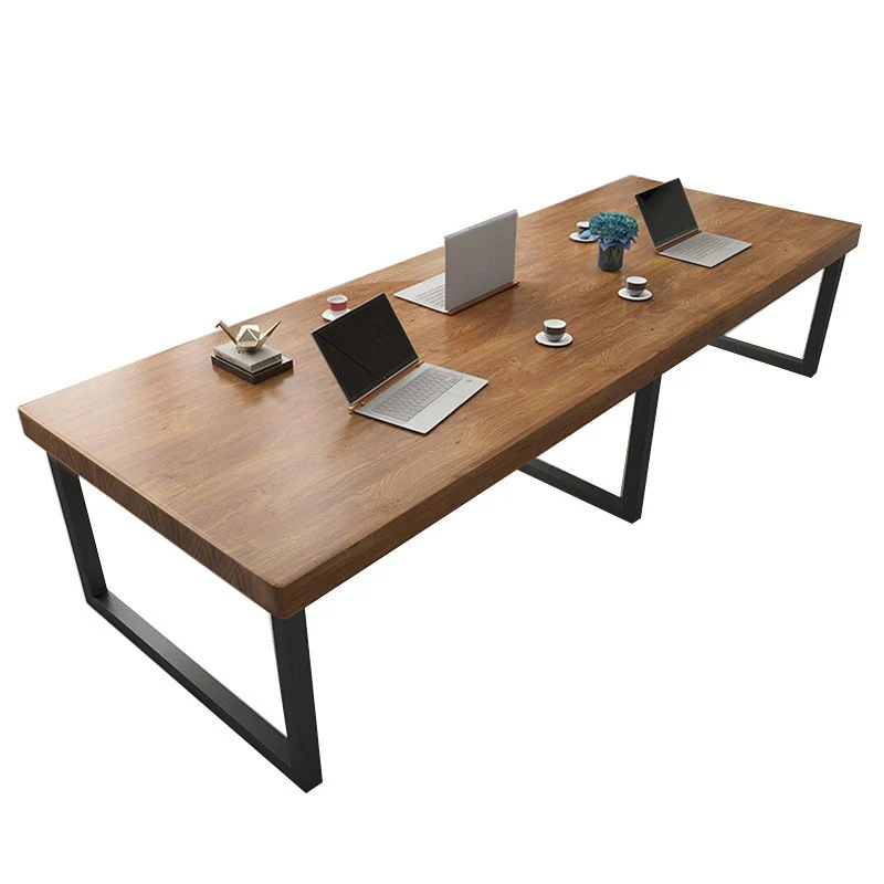 Bureau contemporain Bureau d'écriture rectangulaire en naturel Clearhalo