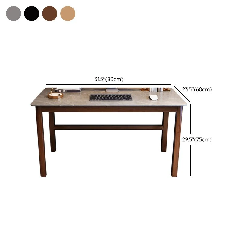 Bureau contemporain Bureau secrétaire rectangulaire en bois avec Parsons Clearhalo