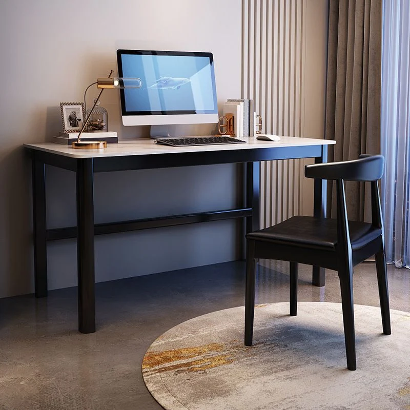 Bureau contemporain Bureau secrétaire rectangulaire en bois avec Parsons Clearhalo