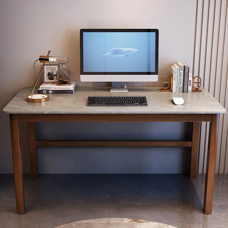 Bureau contemporain Bureau secrétaire rectangulaire en bois avec Parsons Clearhalo