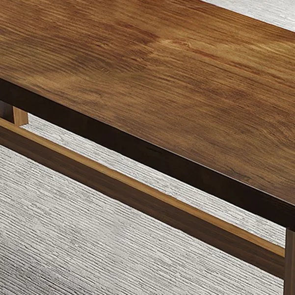 Bureau contemporain en pin, bureau d'écriture rectangulaire en bois massif Clearhalo