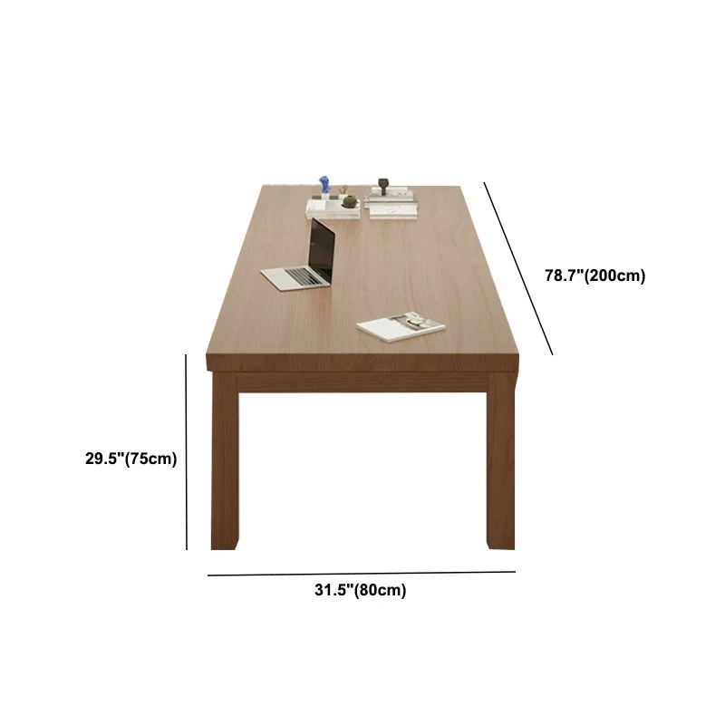 Bureau contemporain de 30 pouces de hauteur, bureau d'écriture moderne en naturel Clearhalo