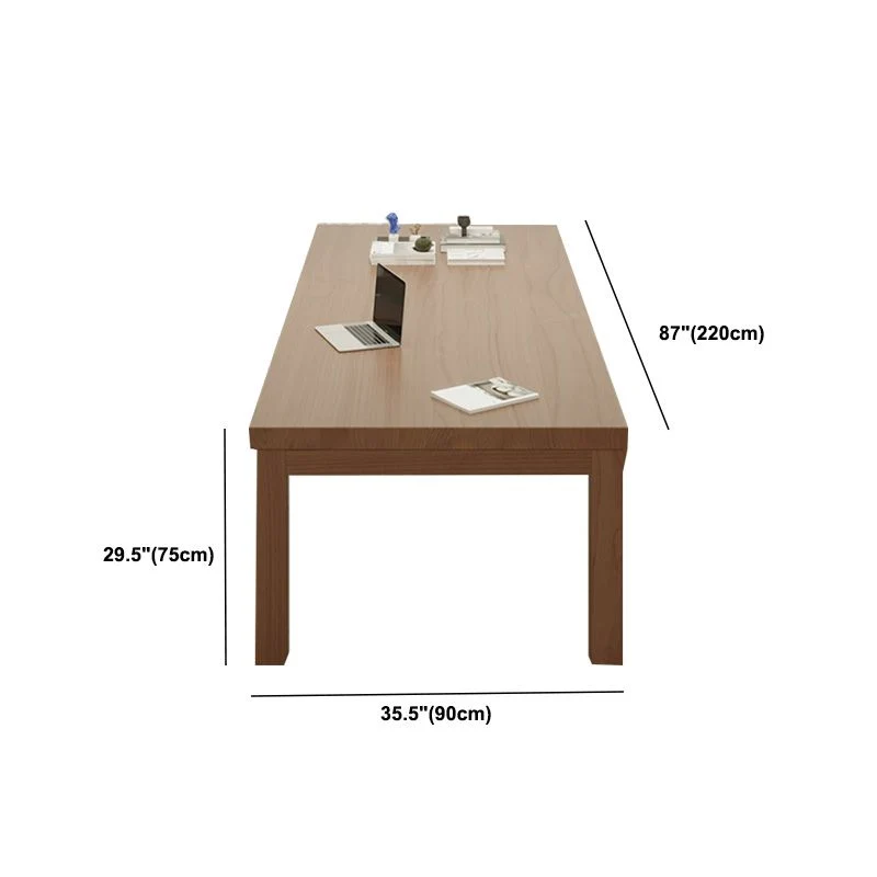 Bureau contemporain de 30 pouces de hauteur, bureau d'écriture moderne en naturel Clearhalo