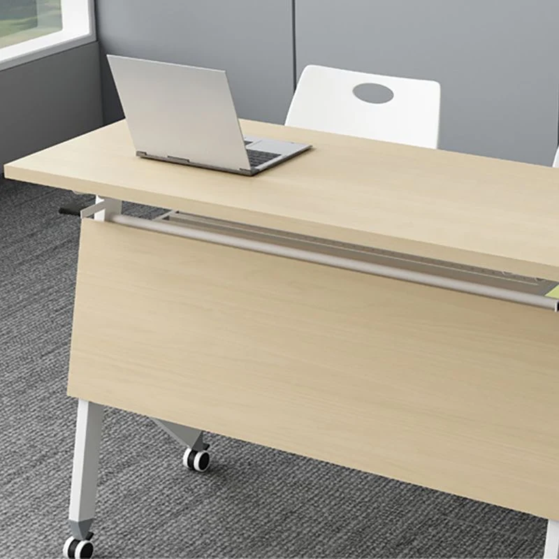 Bureau contemporain pour bureau Bureau rectangulaire de 30 po de hauteur en brun avec roulettes Clearhalo