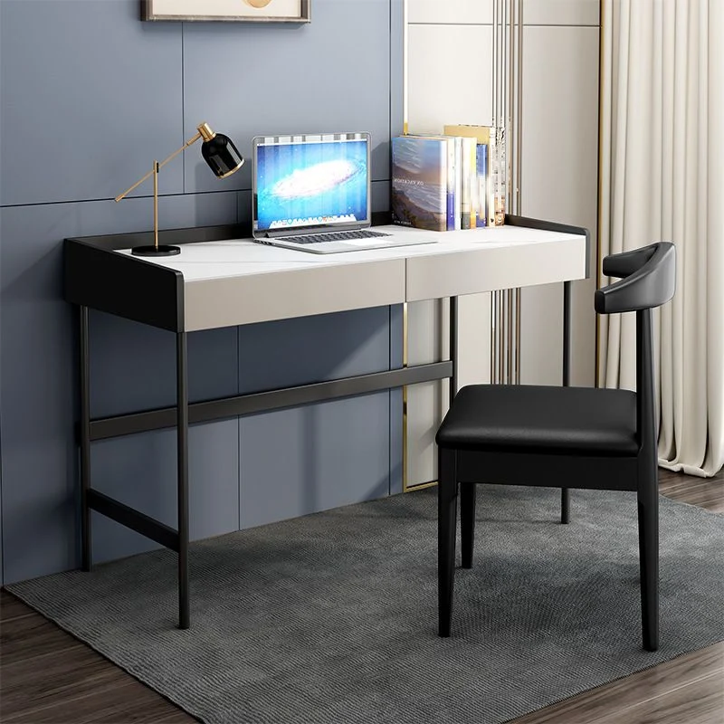 Bureau contemporain Secrétaire rectangulaire avec 2 tiroirs de rangement Clearhalo