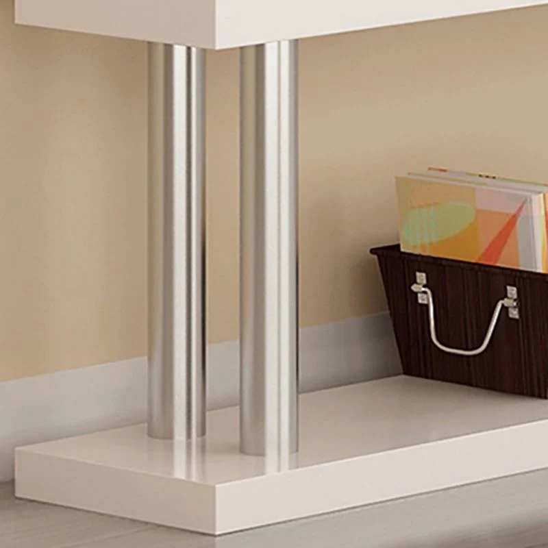 Bureau de crédence blanc contemporain, crédence sur pied en bois pour bureau Clearhalo