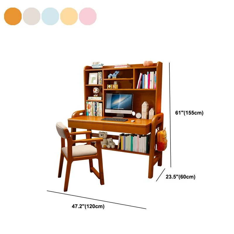 Bureau crédence contemporain en bois réglable de 23,6 po avec 2 tiroirs Clearhalo
