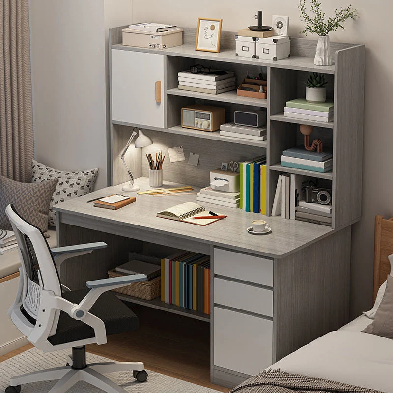 Bureau de crédence rectangulaire pour la maison, bureau d'écriture contemporain en bois Clearhalo