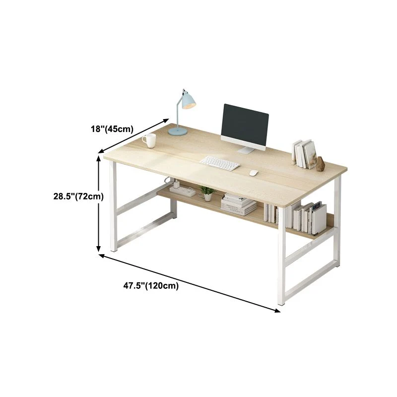 Bureau de crédence rectangulaire pour la maison, bureau d'écriture contemporain en bois Clearhalo