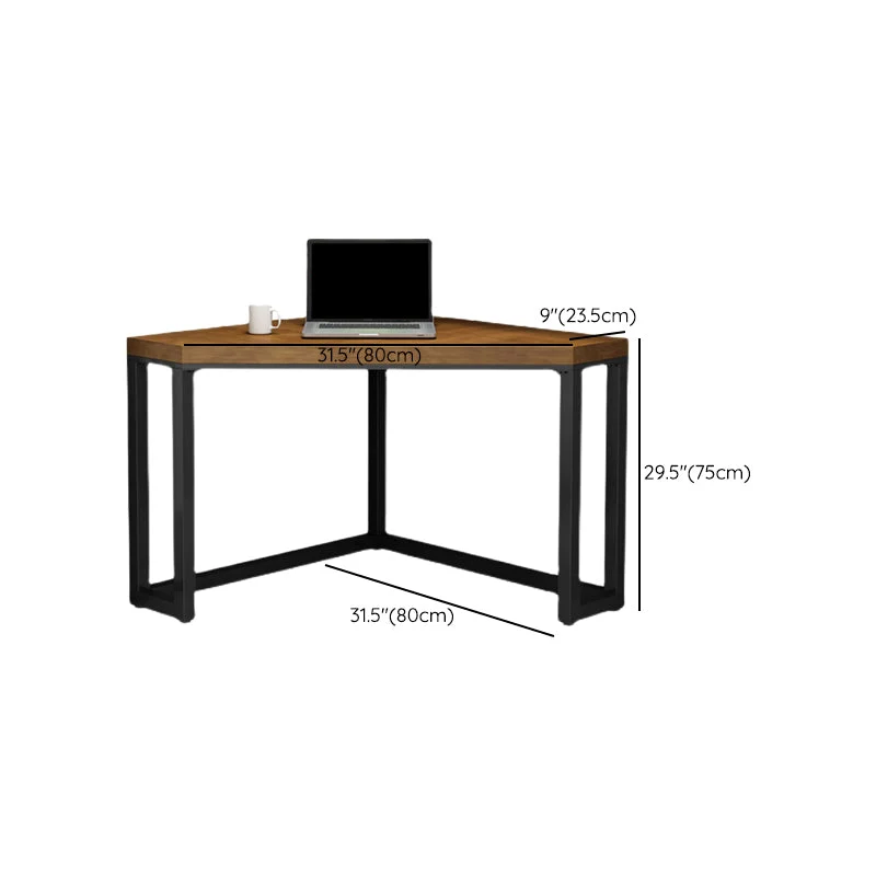 Bureau d'angle en bois massif, bureau d'écriture moderne de 29,53 pouces de hauteur Clearhalo