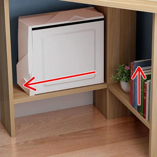 Bureau d'angle en bois sur pied de chambre à coucher, moderne et contemporain de 29 pouces Clearhalo