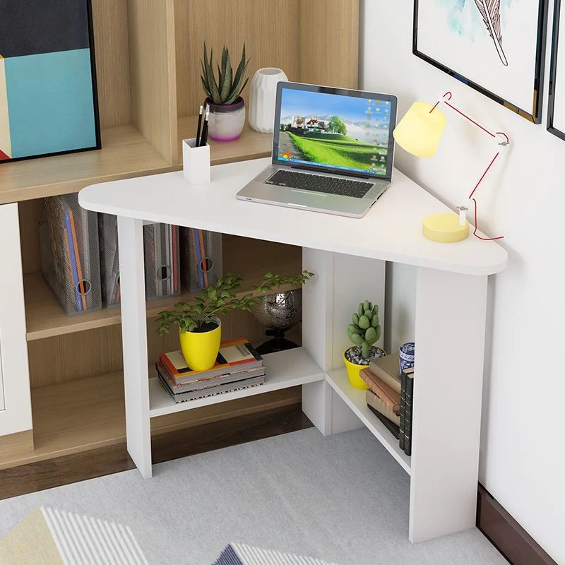 Bureau d'angle en bois sur pied de chambre à coucher, moderne et contemporain de 29 pouces Clearhalo