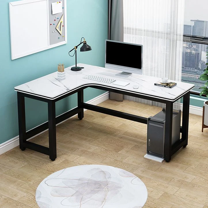 Bureau d'angle de maison de Style moderne, bureau d'écriture en bois artificiel Clearhalo