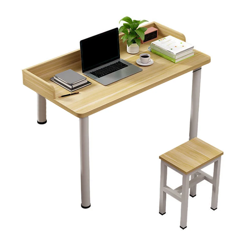 Bureau d'écriture blanc moderne, bureau rectangulaire en bois pour la maison Clearhalo