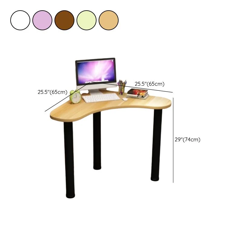 Bureau d'écriture en bois Bureau contemporain avec pieds en métal Clearhalo