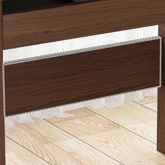 Bureau d'écriture en bois de bureau marron de style moderne avec tiroirs pour chambre à coucher Clearhalo