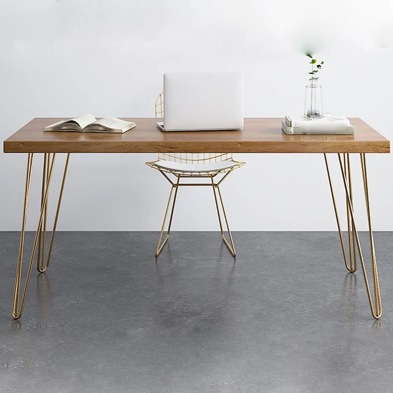 Bureau d'écriture en bois, bureau rectangulaire naturel pour bureau Clearhalo
