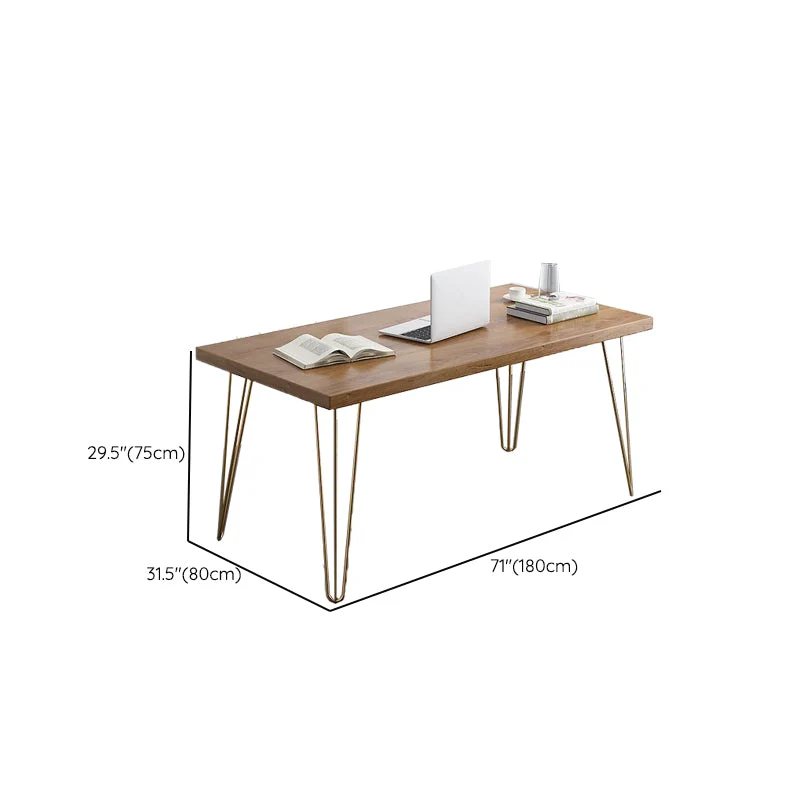 Bureau d'écriture en bois, bureau rectangulaire naturel pour bureau Clearhalo