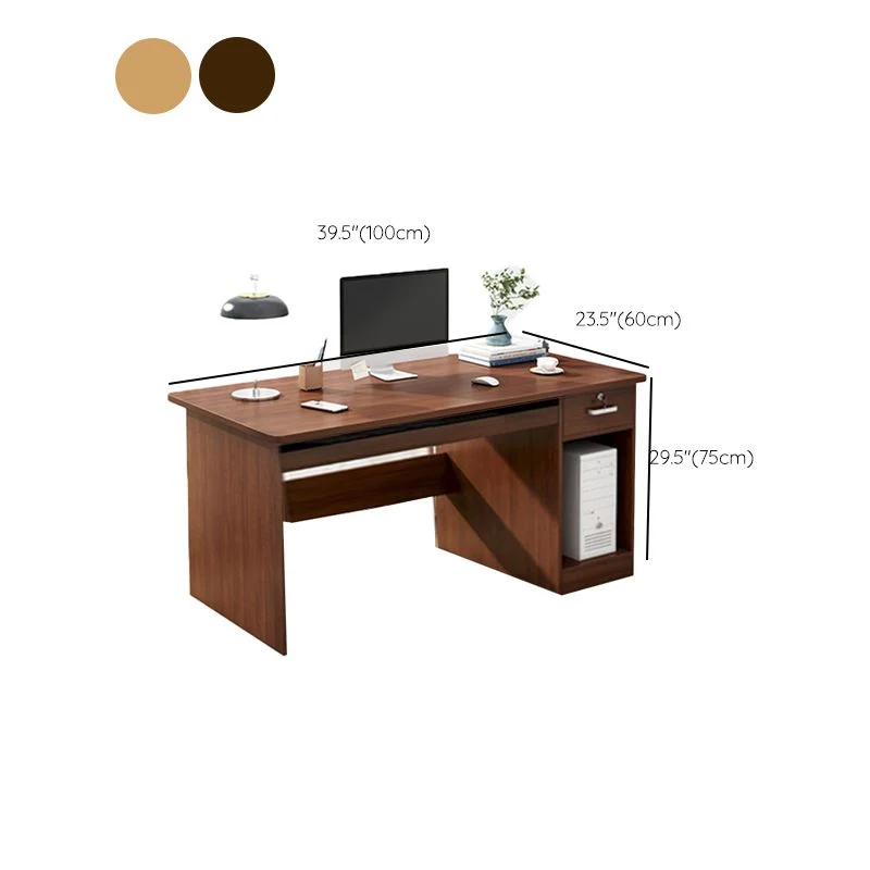 Bureau d'écriture en bois d'ingénierie Bureau de direction moderne avec tiroirs Clearhalo