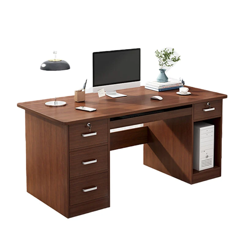 Bureau d'écriture en bois d'ingénierie Bureau de direction moderne avec tiroirs Clearhalo