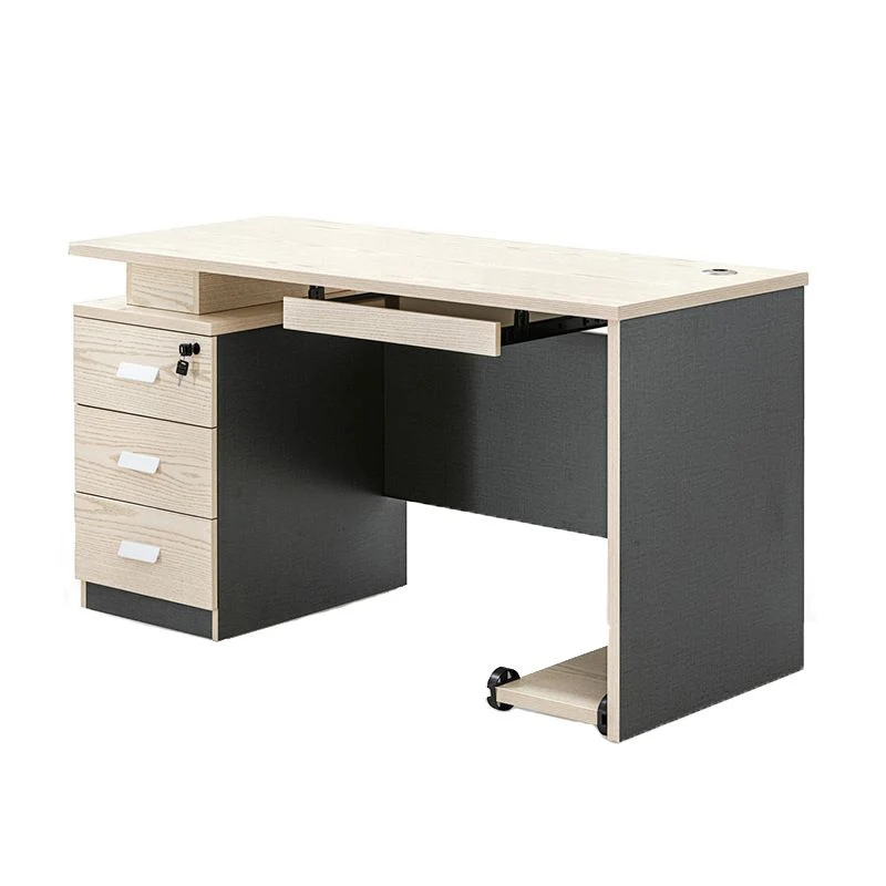 Bureau d'écriture en bois d'ingénierie, bureau rectangulaire industriel pour le bureau Clearhalo