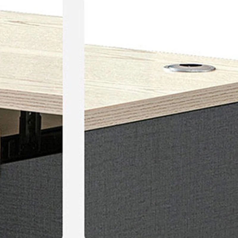 Bureau d'écriture en bois d'ingénierie, bureau rectangulaire industriel pour le bureau Clearhalo