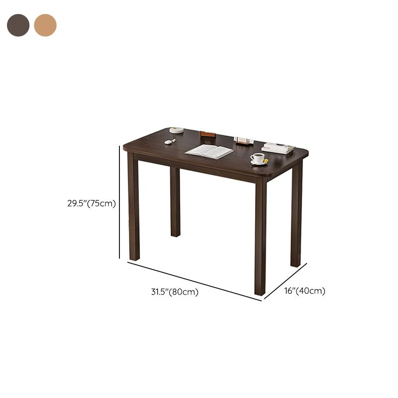 Bureau d'écriture en bois d'ingénierie de style industriel, bureau rectangulaire Clearhalo