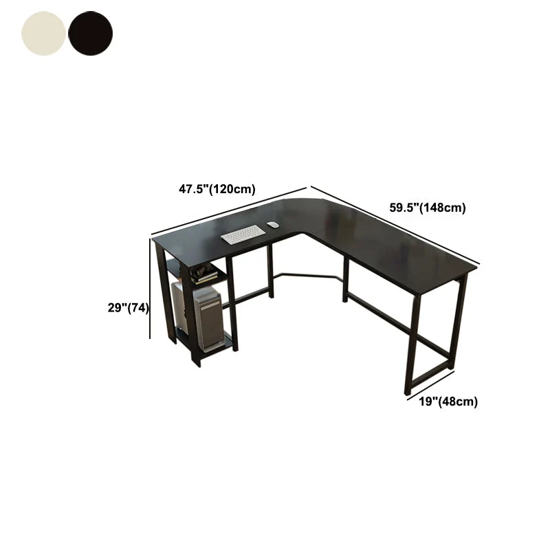 Bureau d'écriture en bois en forme de H, plateau à clavier pour chambre à coucher, bureau en forme de L avec pieds en méta...