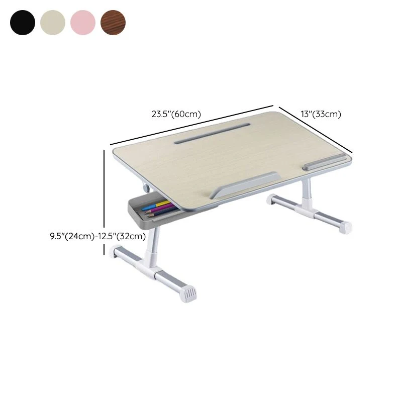 Bureau d'écriture en bois de forme rectangulaire moderne avec 2 pieds pour la maison Clearhalo
