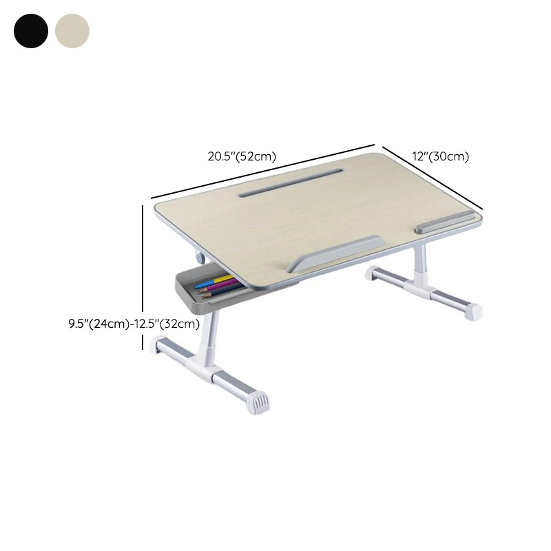 Bureau d'écriture en bois de forme rectangulaire moderne avec 2 pieds pour la maison Clearhalo