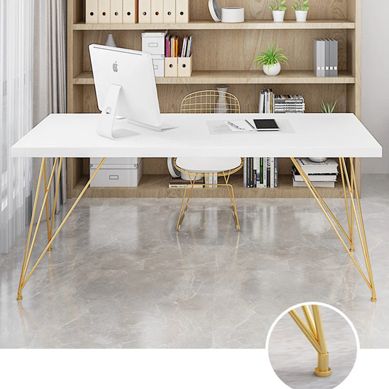 Bureau d'écriture en bois de luxe léger, bureau rectangulaire en épingle à cheveux Clearhalo