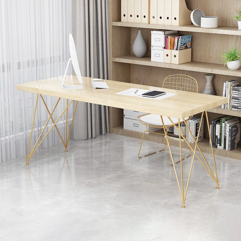 Bureau d'écriture en bois de luxe léger, bureau rectangulaire en épingle à cheveux Clearhalo