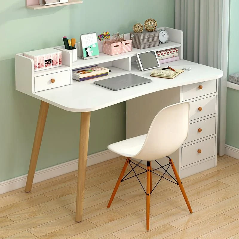 Bureau d'écriture en bois manufacturé, bureau d'écriture de 19,69 pouces de large avec tiroirs Clearhalo