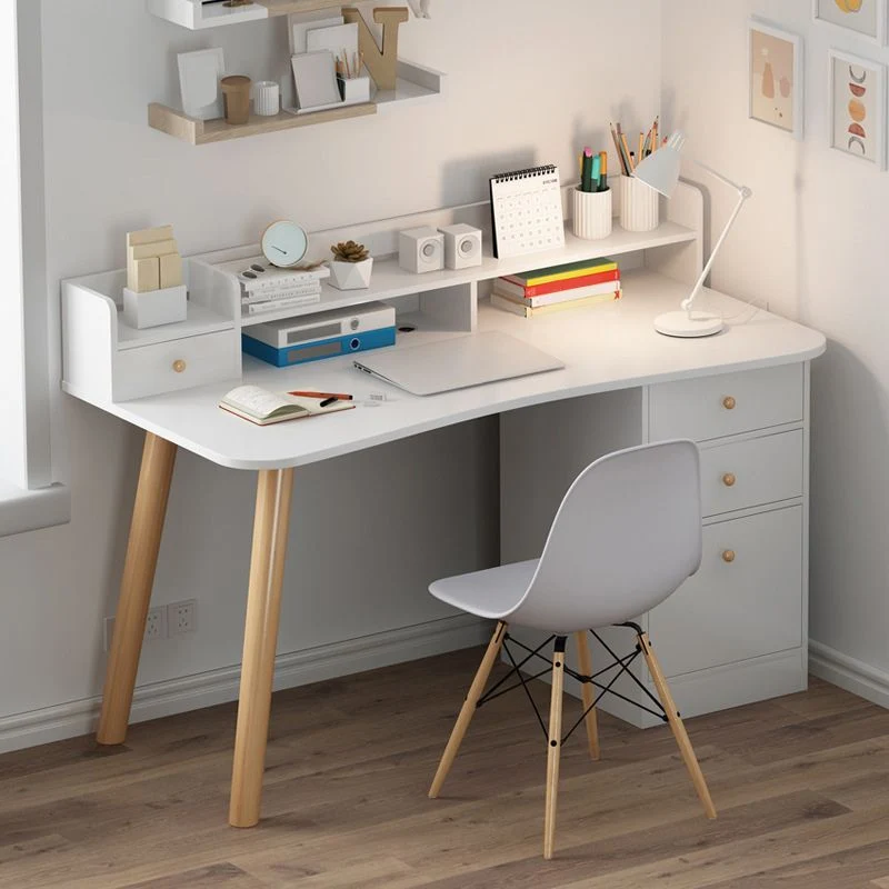 Bureau d'écriture en bois manufacturé, bureau d'écriture de 19,69 pouces de large avec tiroirs Clearhalo
