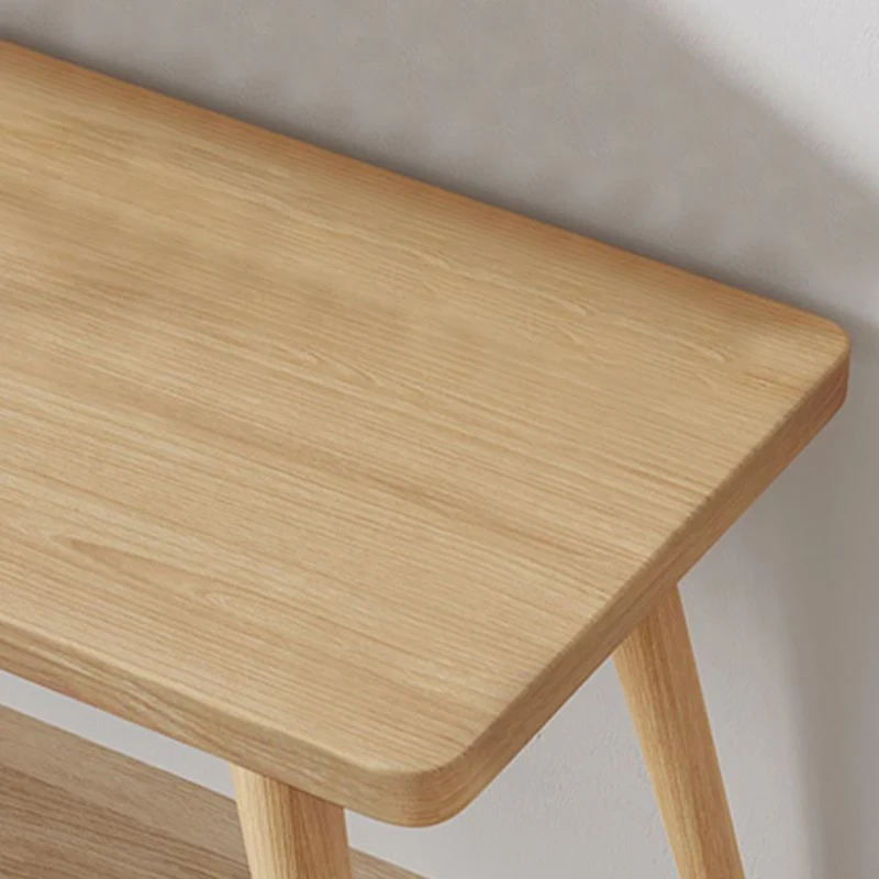 Bureau d'écriture en bois massif de 29,53 po de hauteur, bureau naturel avec base Parsons Clearhalo