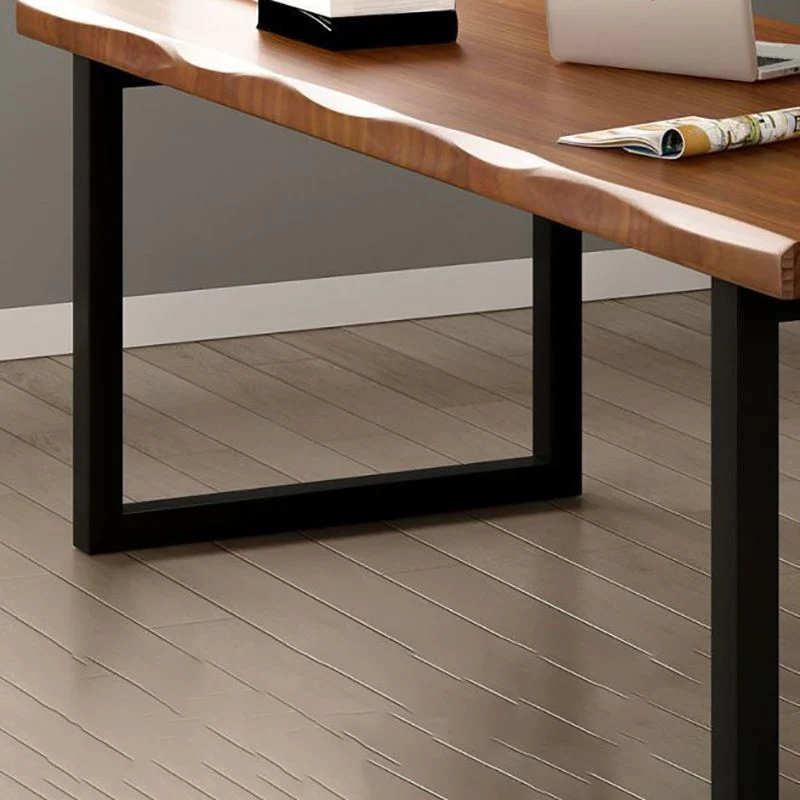 Bureau d'écriture en bois massif, bureau moderne à base de traîneau, 29,53 po de hauteur Clearhalo