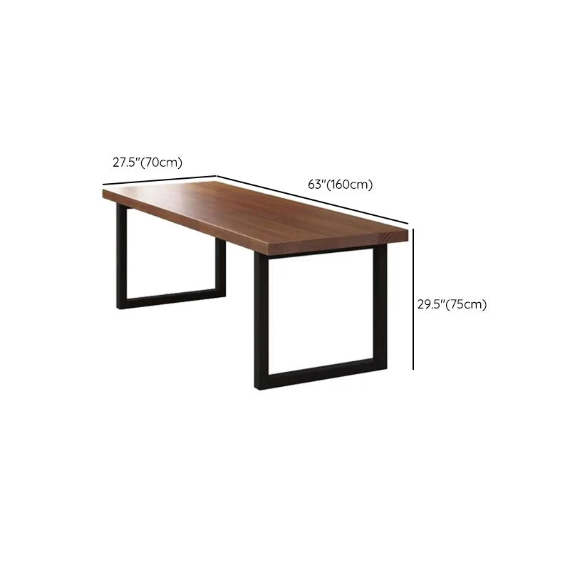 Bureau d'écriture en bois massif, bureau moderne à base de traîneau, 29,53 po de hauteur Clearhalo
