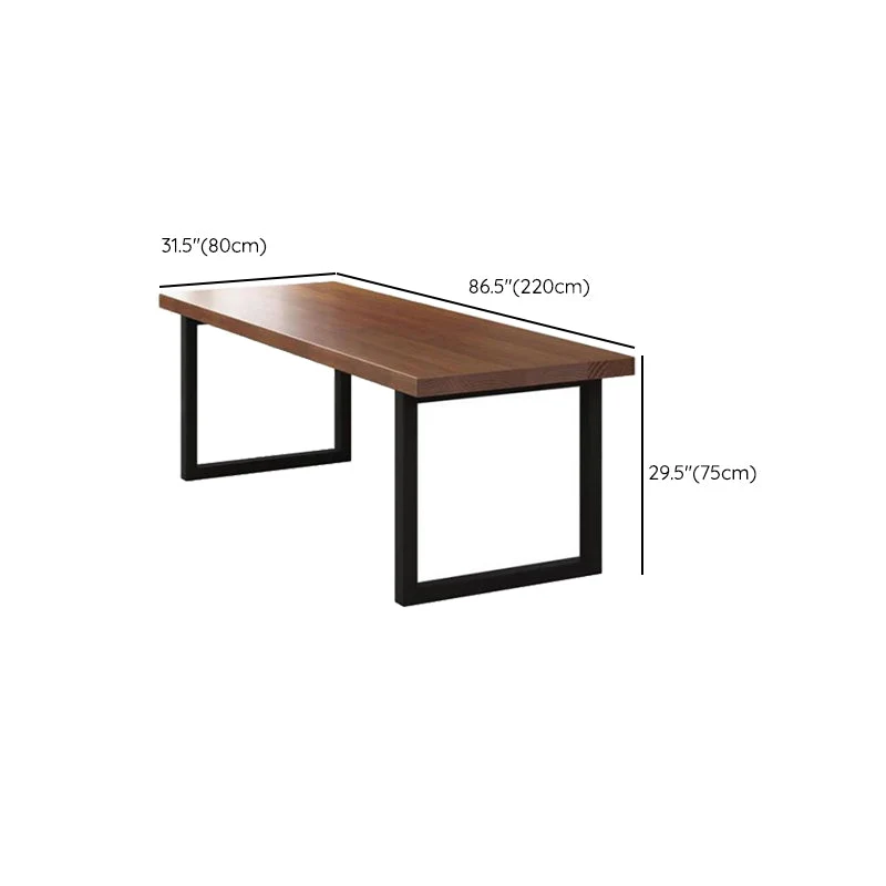 Bureau d'écriture en bois massif, bureau moderne à base de traîneau, 29,53 po de hauteur Clearhalo