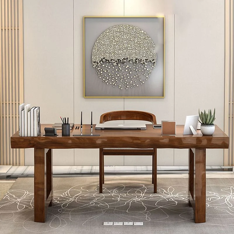 Bureau d'écriture en bois massif, bureau de style moderne de 29,53 po de hauteur Clearhalo