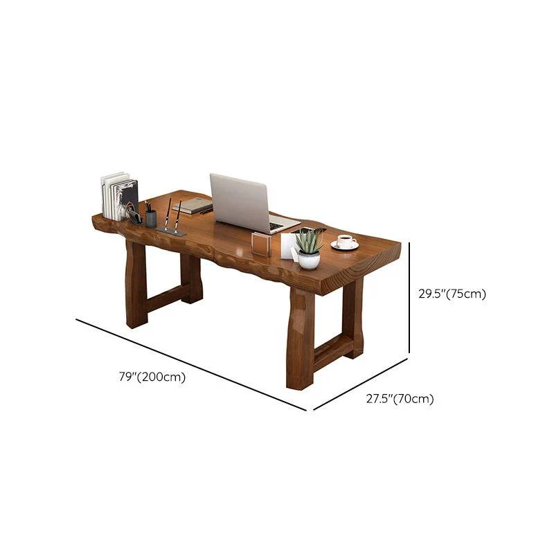 Bureau d'écriture en bois massif, bureau de style moderne de 29,53 po de hauteur Clearhalo