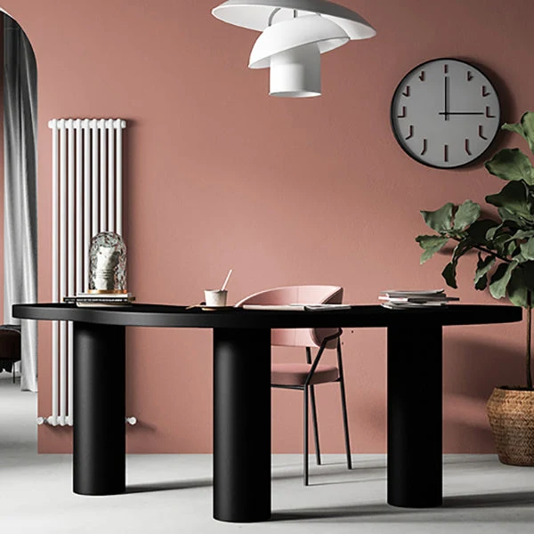 Bureau d'écriture en bois massif de pin, bureau à base de piédestal de style industriel Clearhalo