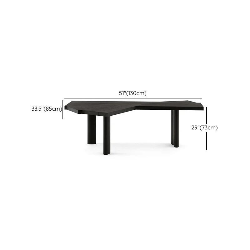 Bureau d'écriture en bois Parsons, bureau en pin noir de 28,7 po de haut Clearhalo