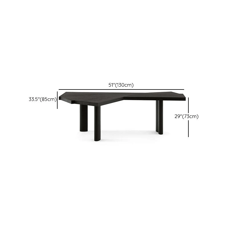 Bureau d'écriture en bois Parsons, bureau en pin noir de 28,7 po de haut Clearhalo