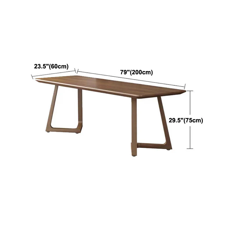 Bureau d'écriture en bois de pin, bureau rectangulaire contemporain pour la maison Clearhalo