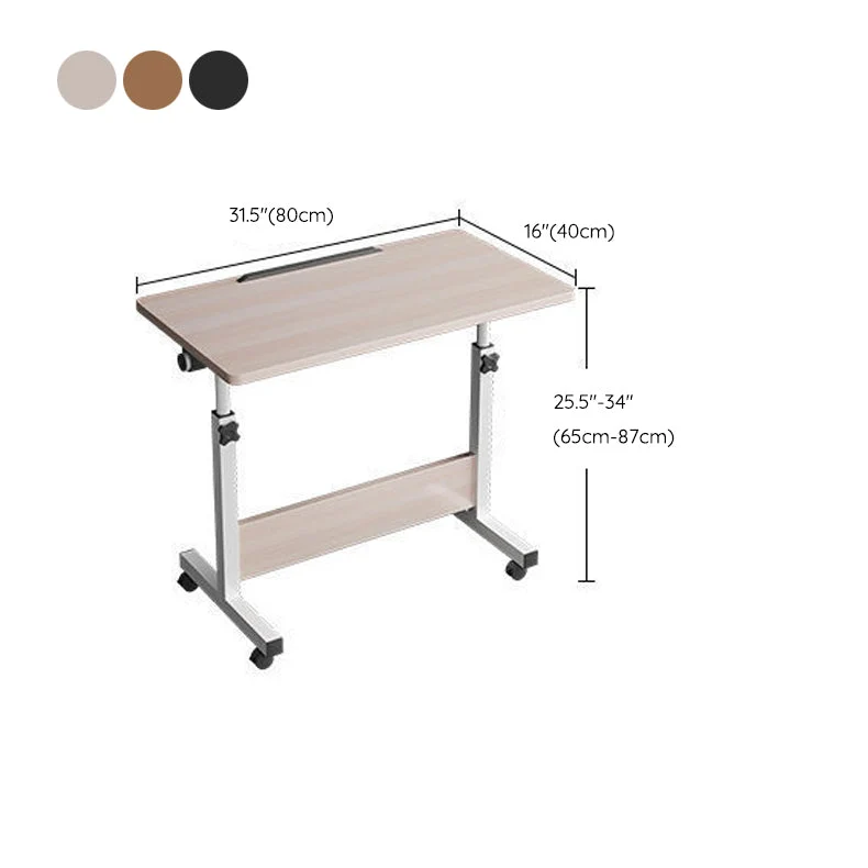 Bureau d'écriture en bois pliable en forme de T pour la maison et le bureau Clearhalo